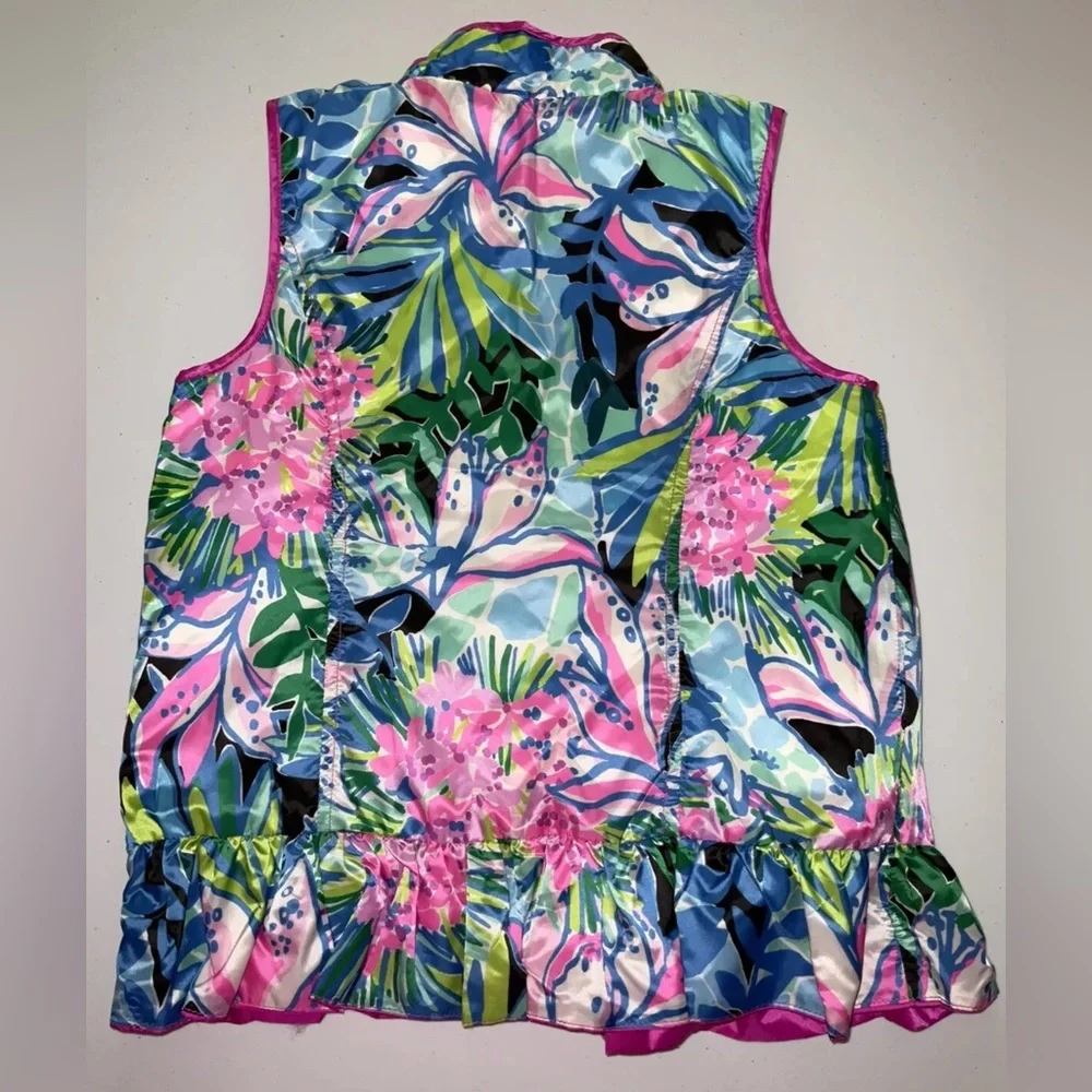 Lilly Pulitzer NWT Girls Melanie Reversible Vest Elderberry $108 Size M - Picture 5 of 8